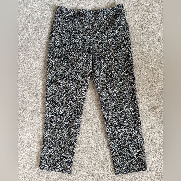 White House Black Market Pants - White House Black Market Women’s Slim Ankle Pants Size 4R Leopard Animal Print